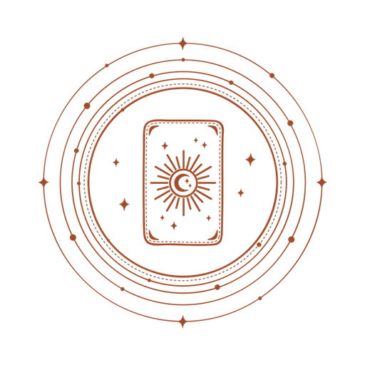 Carte d'oracle au milieu d'une constellation