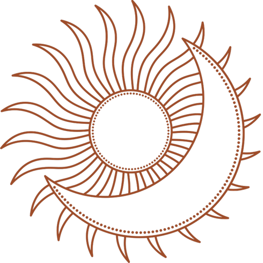 Soleil et lune en filigrane